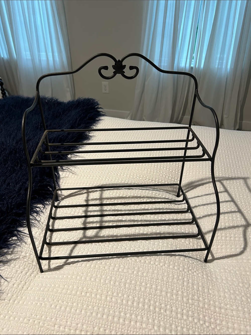 Longaberger Black Metal Two-Tier Display Rack